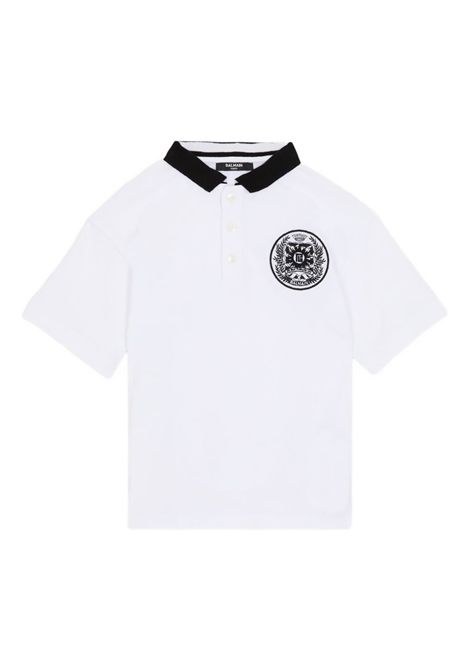 Polo con stampa BALMAIN KIDS | BY8P71 Z3658100NE